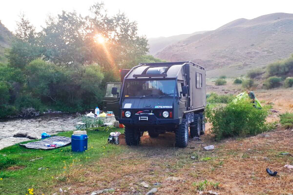 Riverside Camping in Almaty Mountains
